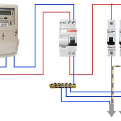 4 príslušné schémy na pripojenie jednofázového RCD