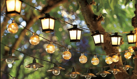 Originelle Ideen für die Beleuchtung eines Sommerhauses