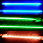 Neónové žiarovky rôznych farieb