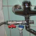 Connecting the hose to the mixer (temporary option)