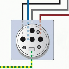 Connection scheme for a 380 volt outlet