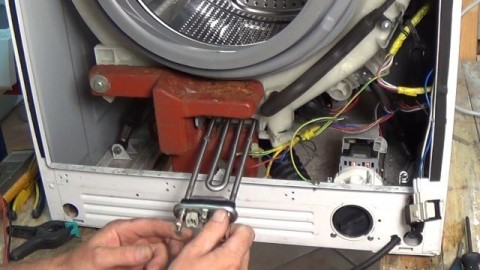Šildytuvo pakeitimo skalbimo mašinoje instrukcijos