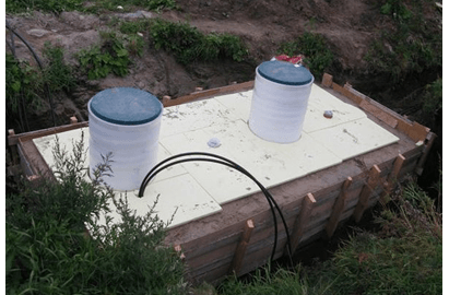Vykurovanie septikov a kanalizácií vidieckeho domu