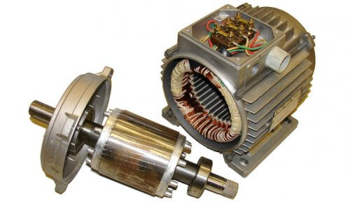 Třífázový indukční motor veverky
