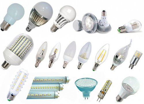 Variety of led bulbs